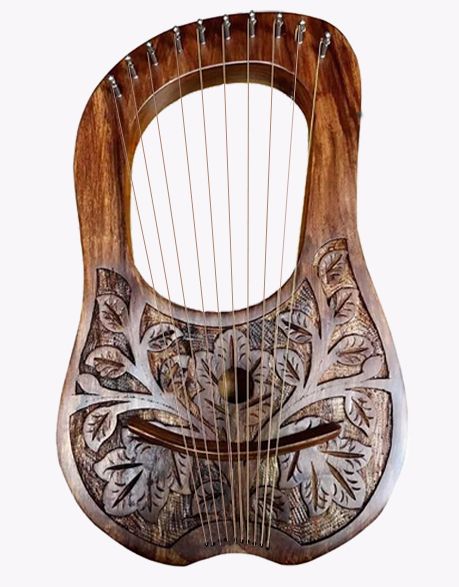 10 Metal Strings Rosewood Lyre Harp