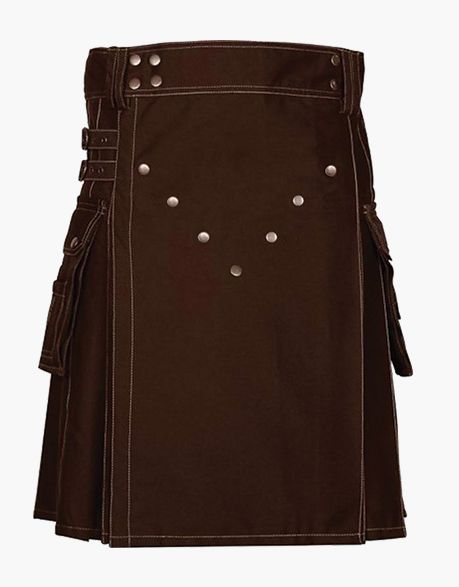 Brown Victory Utility Kilt with Outer Thread