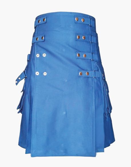 Lustrous Cotton Utility Kilt