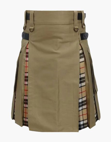 Khaki & Camel Thomson Tartan Hybrid Kilt