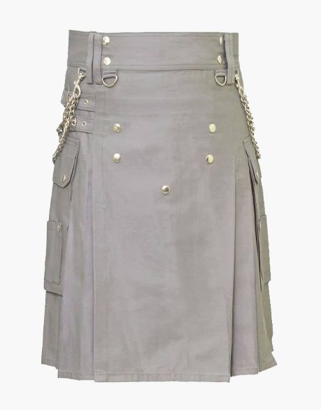 Men's Grey Highlander Kilt