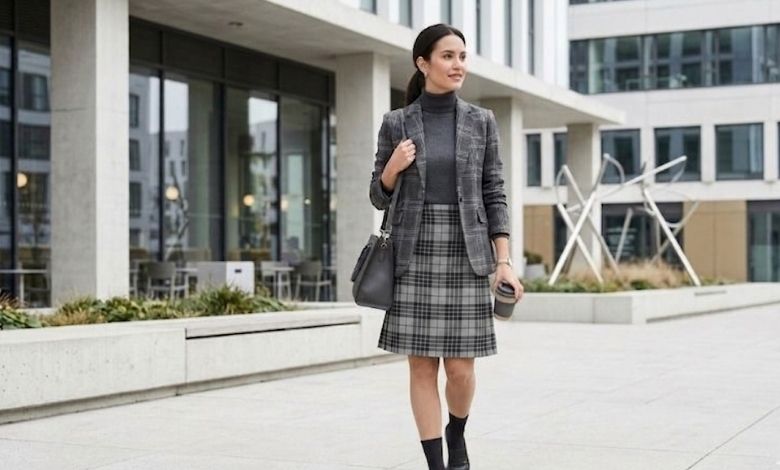 Professional and Practical Fashion - Modern Grey Tartan